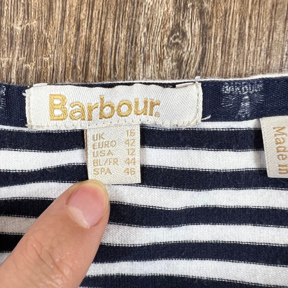 Barbour Harewood Dress in Navy Striped Dress - Picture 4 of 5